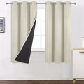 Light Beige Thermal Blackout Curtains/40 x 72 Inch/Set of 2 Panels Room by Lemomo
