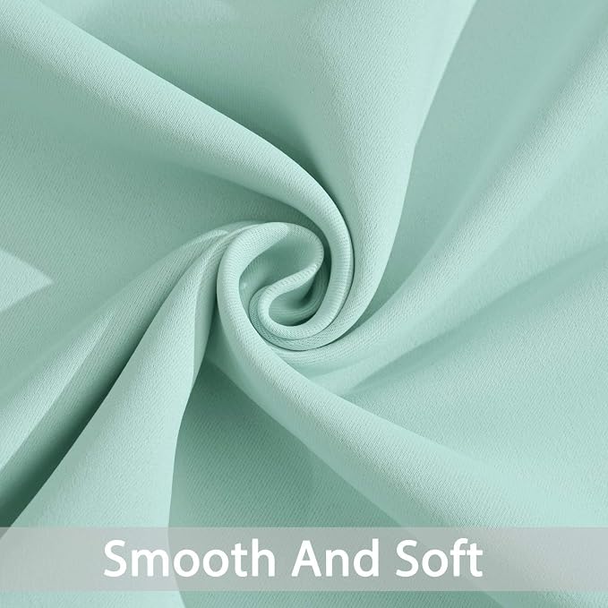 Yakamok Blackout Curtains 38x36 inch Aqua Thermal Drapes-Kitchen | 2 panels - Image 3