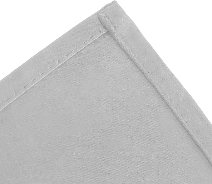 Blackout Curtains 52 x 120 Inch Long Light Grey Curtains Set of 2 Panels Room - Image 7