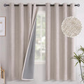 YoungsTex 72 Inches Long Linen Blackout Curtains by YoungsTex