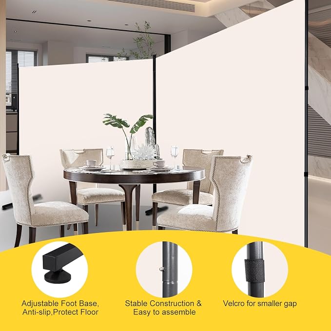 Room Divider 2 Panel Folding Privacy Screen, Wide Wall Divider - Image 3