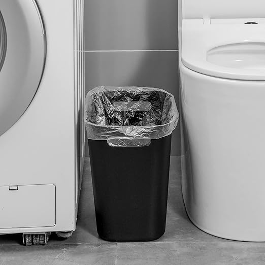 Plastic Small Bathroom Trash Can Wastebasket, 3.5 Gallon, 2 Pack | Compact - Image 2