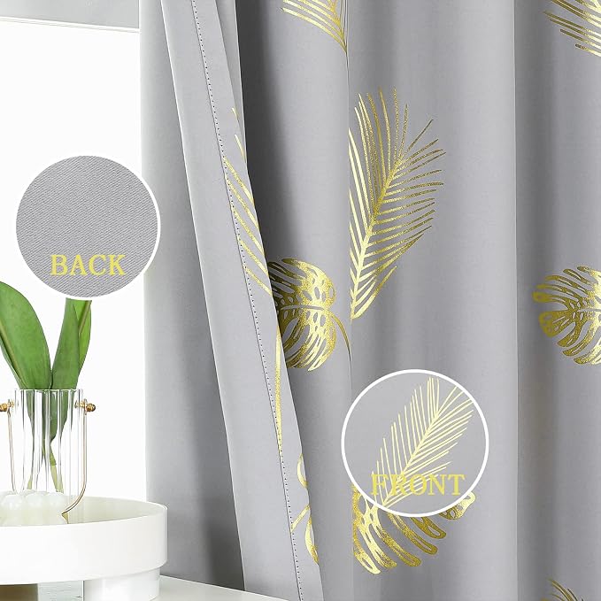 Light Grey Blackout Curtains 108 Inches Long, Light Blocking Thermal Insulated - Image 3
