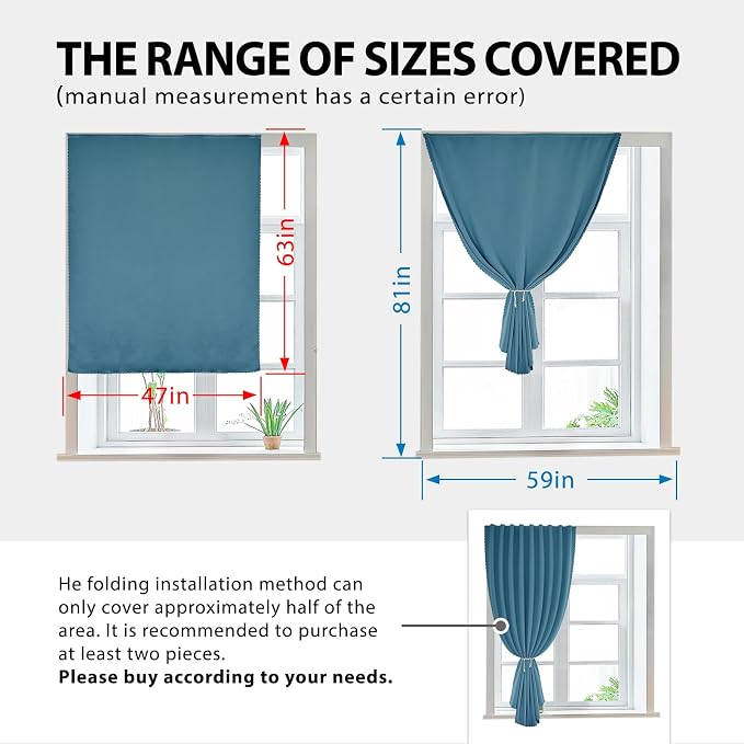 JILRON Magic Tape Stick on Portable Curtains - Image 3