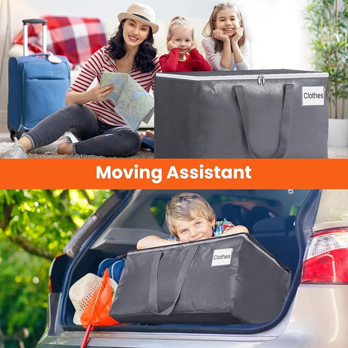 BlissTotes Large Moving Bags, Storage Bags, 76L-8 Pack | Moving Bags - Image 6