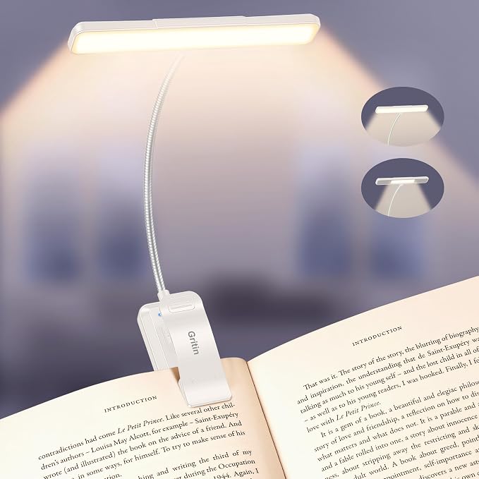 Gritin 2026 Gen 2 Book Light for Reading- 32 Eye Caring Full Spectrum LED | 5 by Gritin