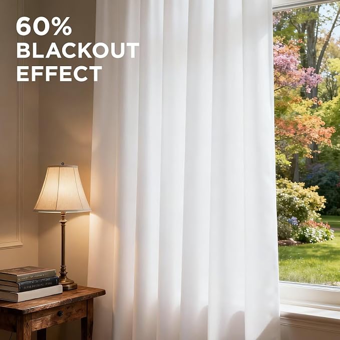 Joydeco Curtains 72 Inches Long 2 Panels Set, Thermal Insulated Long Curtains& - Image 3