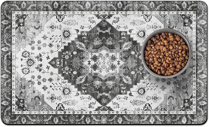 Pet Food Mats for Floor, Absorbent Dog Mat for Food and Water Dispenser Mat, Dog Food Mat Quick Dry Cat Food Mat Pet Supplies