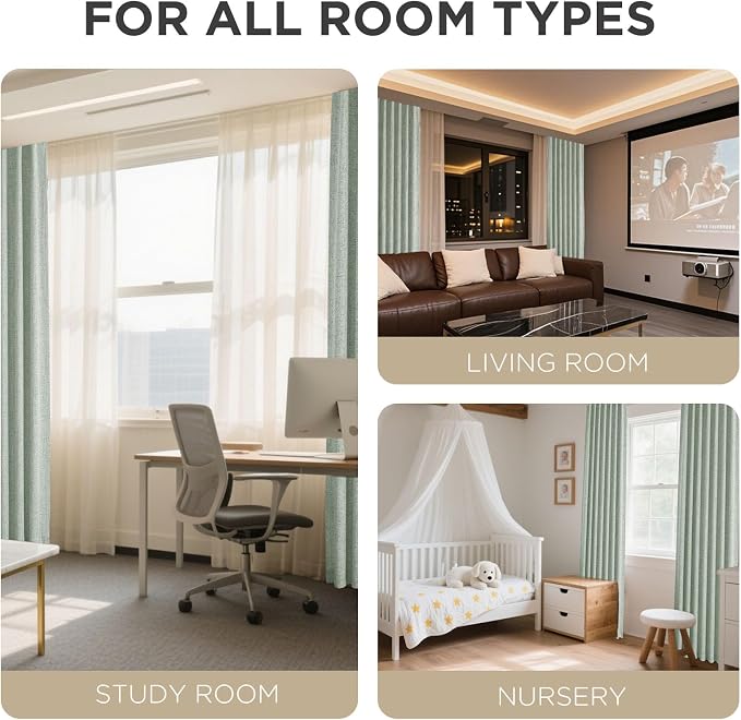 Joydeco Linen Blackout Curtains - Image 8