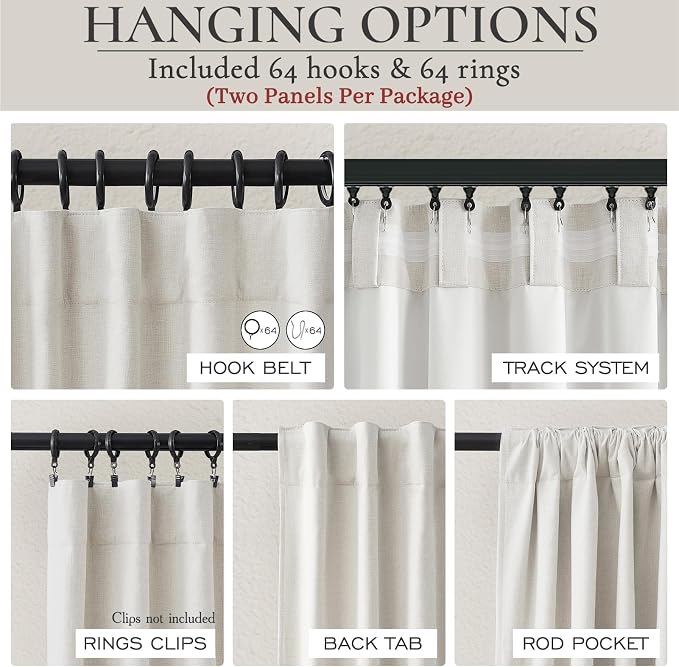 Extra Wide 100 Inch Blackout Curtains 96 Inches Long - Image 3
