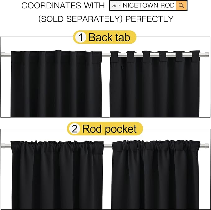 NICETOWN Halloween Blackout Curtains Window Drapes - Image 3