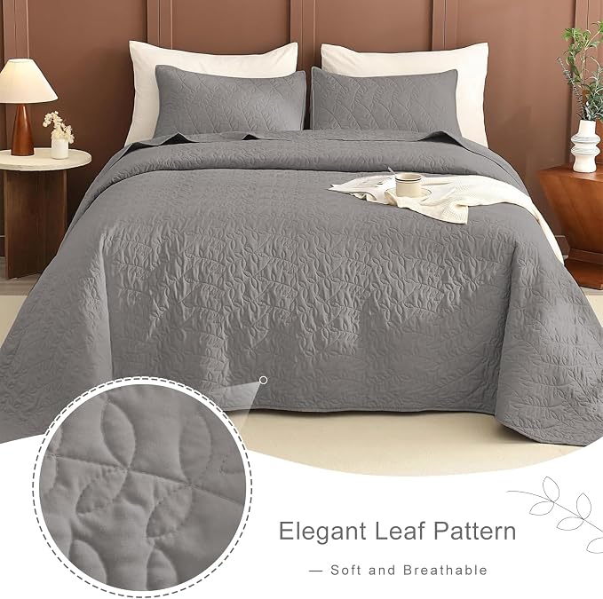 Lady Ann Gray Oversized King Bedspread 120x120 - Image 8