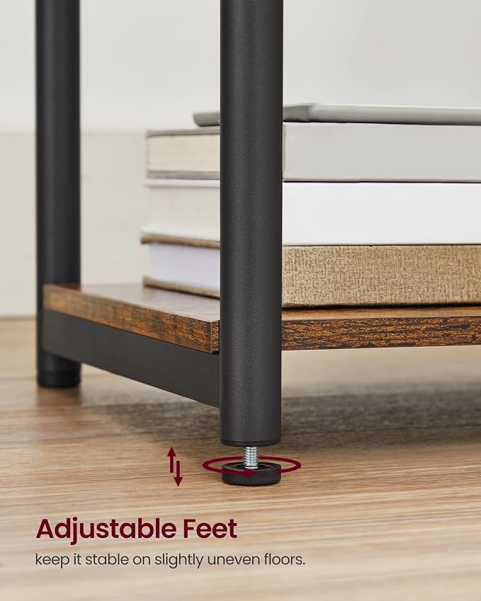 VASAGLE End Table with Charging Station, Small Side Table - Image 9