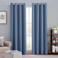 HOMEIDEAS Stone Blue Blackout Curtains 52 X 96 inches Long 2 Panels Room by HOMEIDEAS