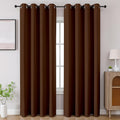 CUCRAF Brown Blackout Curtains 90 inch Length 2 Panels Set, Room Darkening by CUCRAF