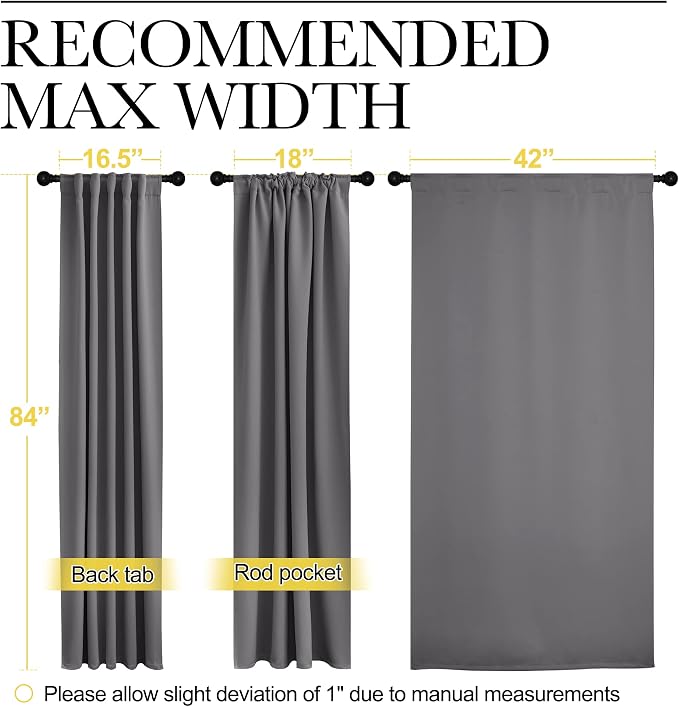 NICETOWN Blackout Curtain Panels Window Draperies - Image 6