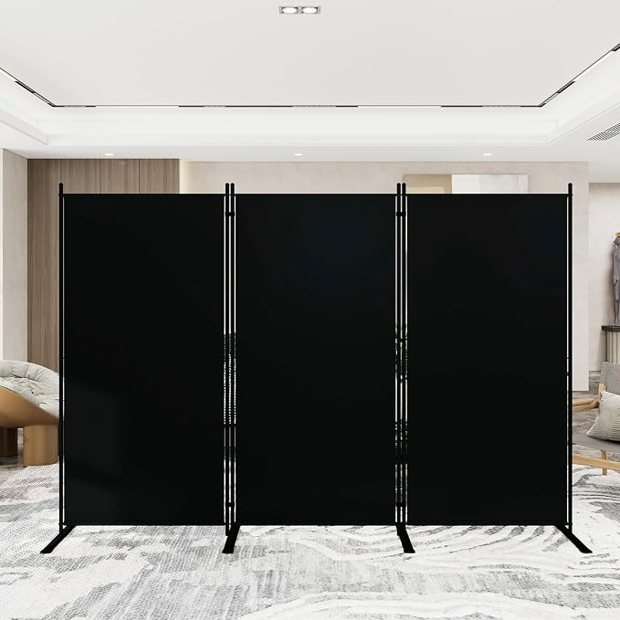 T&Jero 3-Panel Folding Room Divider, 6ft Tall Portable Privacy Screen Wall by TJero