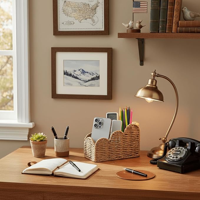 CubesLand Bedside Table Desk Organizer Caddy, Remote Pen&Pencil Holder Cup | - Image 3