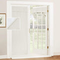 RYB HOME Natural Linen Textured French Door Window Curtains 100% Blackout | by RYBHOME