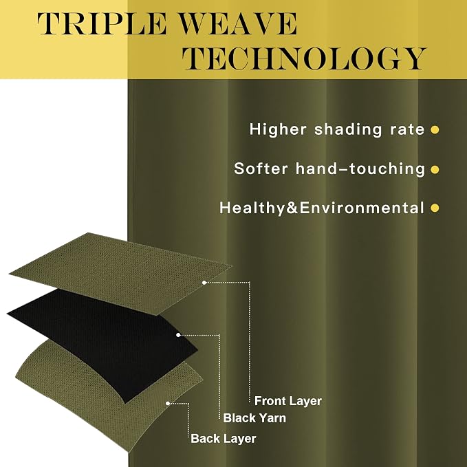 NICETOWN Privacy Room Divider Curtain Thermal Blackout Curtain - Image 3