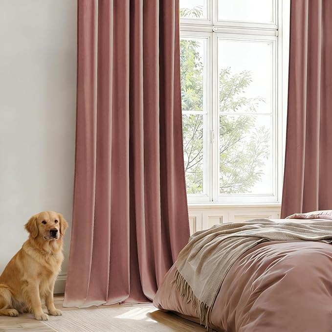 Blackout Velvet Curtains 90 Inches - Image 6