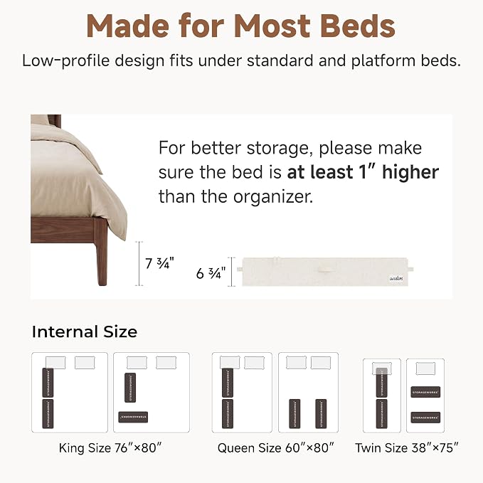 StorageWorks 7 Inch Low Profile Under Bed Storage Containers - Image 6