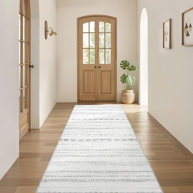 Nakagishi Runner Rug Kitchen Washable Rugs: 3x8 Non-Slip Boho Soft Modern Stain - Image 4