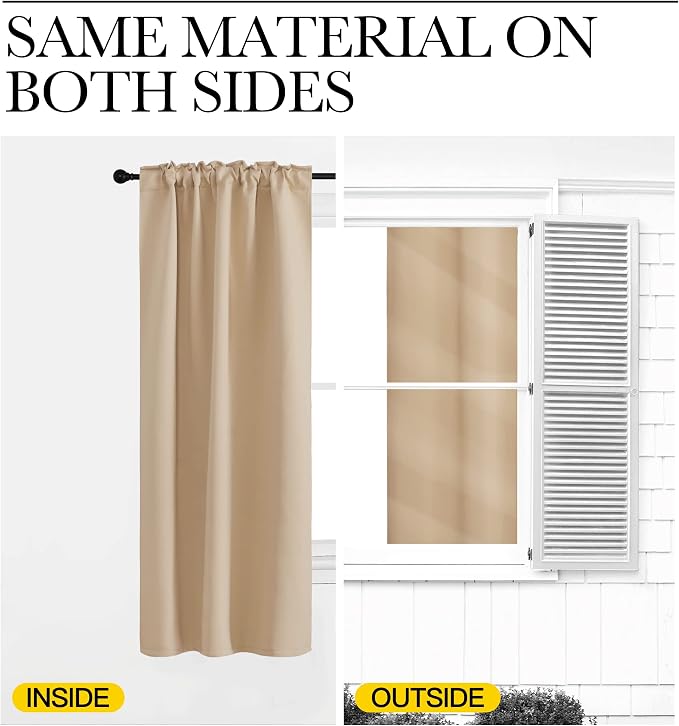 NICETOWN Window Treatment Curtains Room Darkening Drapes - Image 6