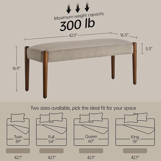 Usaint 42" End of Bed Bench - Image 2