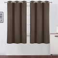 Chocolate Brown Blackout Curtains 42 x 63 Inch Length/Set of 2 Curtain by Lemomo