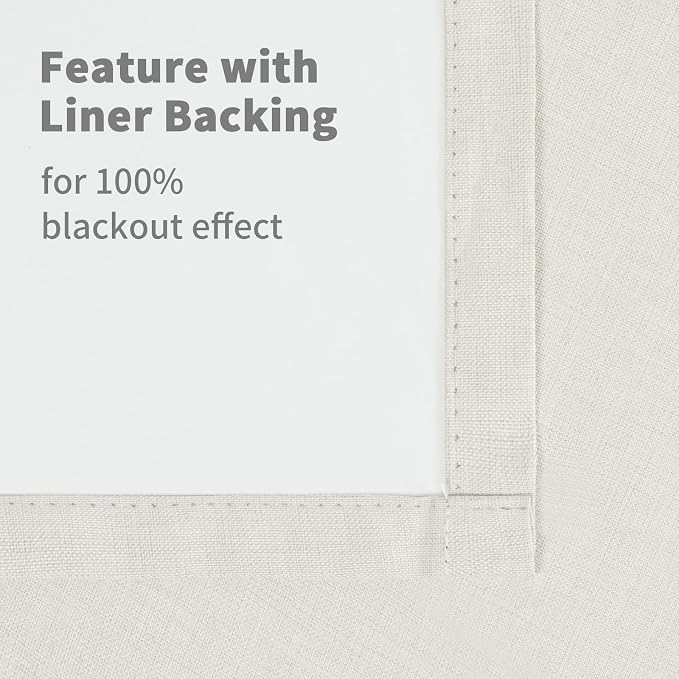 YoungsTex Linen Blackout Curtains 84 Inches Length - Image 8