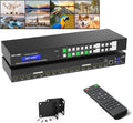 MT-VIKI 4K HDMI Matrix Switch 8X8 w/Web GUI & 3.5mm Stereo Audio Extraction w/IR Remote, 4K@30Hz, Rack Mount Switcher & Splitter, EDID, RS232, LAN Port, APP, Fit 1U 19'' Rack