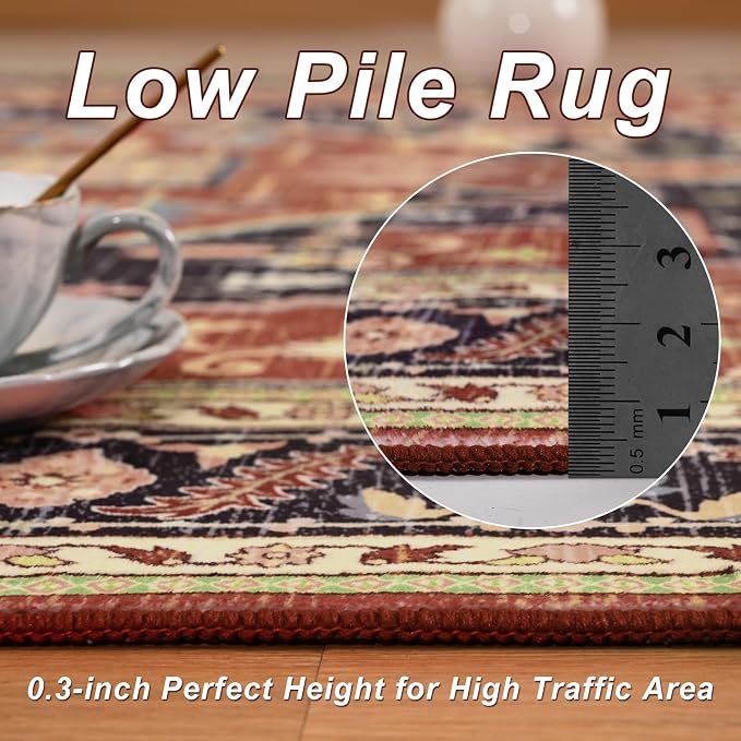 Macgace Washable Vintage Area Rug - Image 8