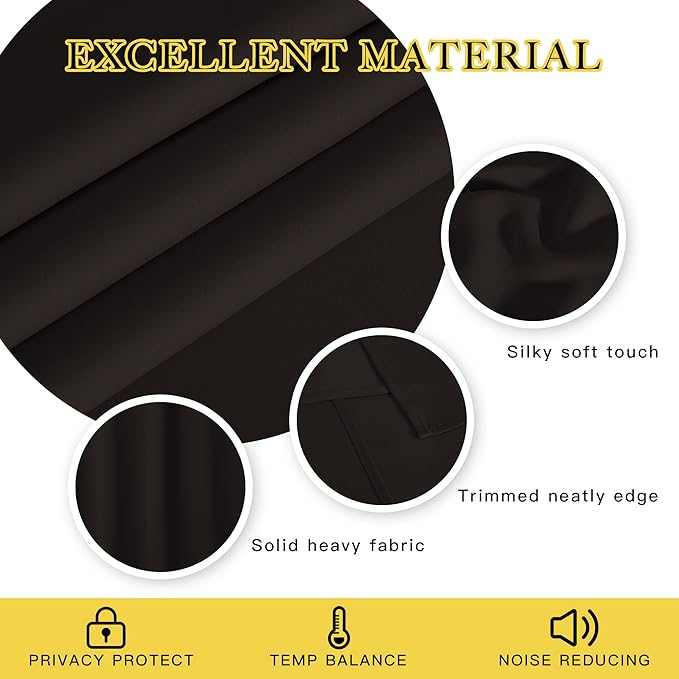 NICETOWN Blackout Drapery Curtain Panel 90 inches Long - Image 2
