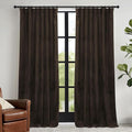 RYB HOME Brown Velvet Curtains for Bedroom Living Room | Thermal Insulated by RYBHOME