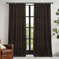 RYB HOME Brown Velvet Blackout Curtains 84 inches Long by RYBHOME