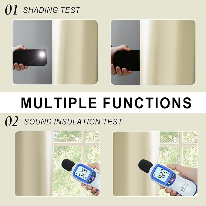 XWZO 100% Blackout Curtains - Image 4
