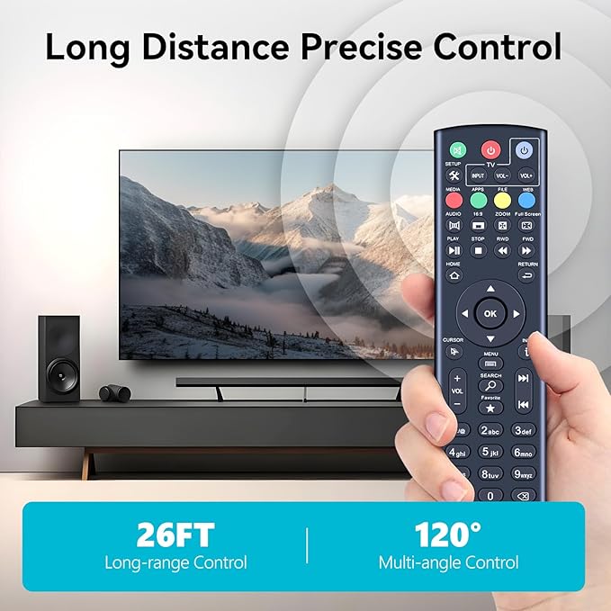 ZWP Replacement Remote Control Compatible for Digistream X2, DX3, DX4, DL4, DX4 Plus, DX5, DX5 Plus superBox, for Thorstream/NetMaster/SuperStream/Stream Android TV Set Top Box