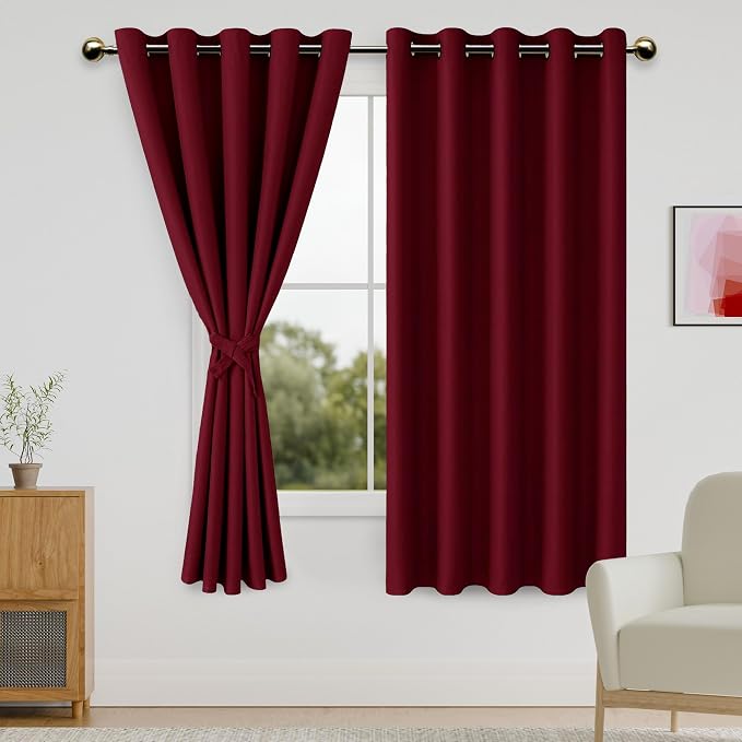 DWCN Blackout Curtains with Tiebacks by DWCN