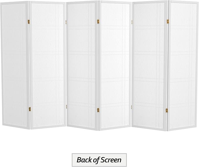Red Lantern 5 ft. Tall Double Cross Shoji Screen - Image 6