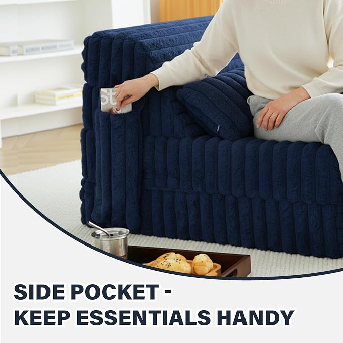 Folding Sofa Bed Convertible Sleeper Chair Mattress - Image 4
