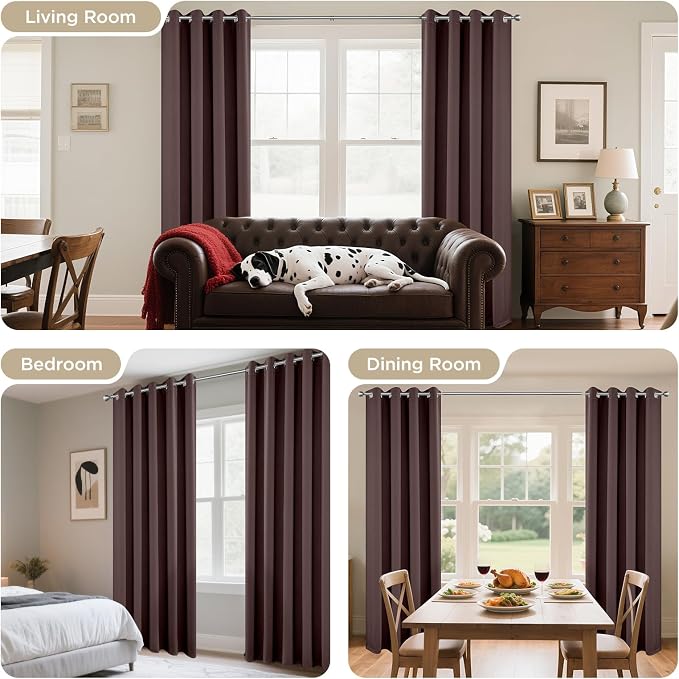 Joydeco Blackout Curtains 84 inches Long 2 Panels Set, Thermal Insulated Long - Image 6