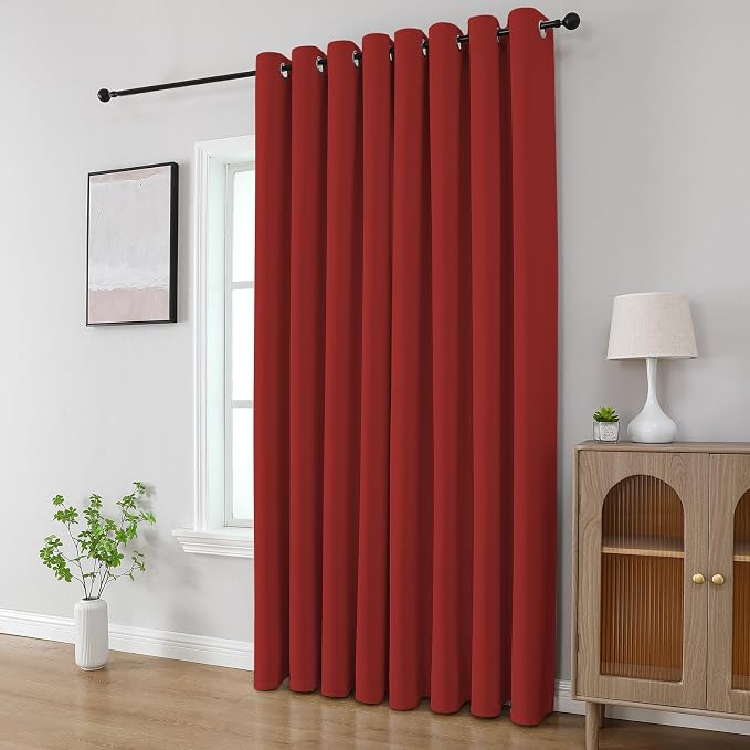 CUCRAF Custom Red Blackout Curtains 1 Panel Set, Thermal Insulated Grommet Room - Image 8