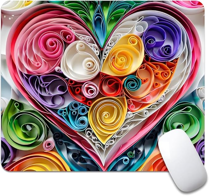 Love Flower Square Mouse pad, Texture, Waterproof, Anti Slip Rubber Base, Computer Mouse pad, Laptop Mouse pad