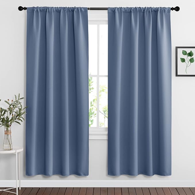 RYB HOME Blackout Curtains for Bedroom Living Room Nursery 72 inches Long | by RYBHOME