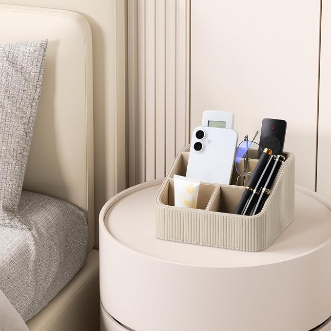 Small Remote Control Holder Bedside Nightstand Organizer Desk Caddy | 4 - Image 5