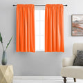 Vibrant Orange Autumn Curtains 48 Inch Length by DONREN