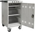 Aokleo Laptop Charging Cart,35 Devices Tablet Storage Carts for pad Up to 16.3" Screen Size, Classroom Computer Mobile Charging Station for Pads, Chromebooks,Laptops, Security Storage(31+4 Bay-White)