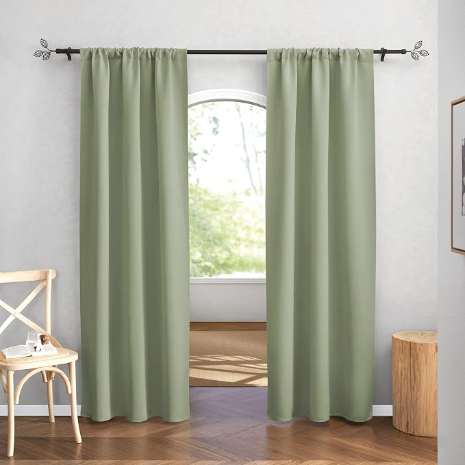 RYB HOME Blackout Curtains for Bedroom Living Dining Room 84 inches Long | - Image 2