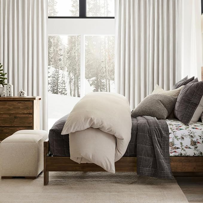 QJmydeco Birch Total Blackout Curtains 98 Inches Long - Image 5